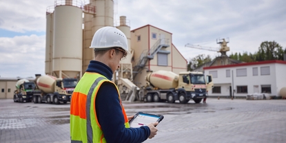 Medição de nível, silos, fábrica de concreto, conectividade Bluetooth