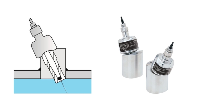 ilustração da instalação do sensor de inserção, incluindo foto