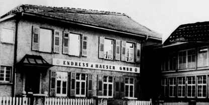 Primeiras instalações da Endress+Hauser, em 1955.