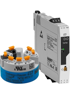 Transmissor de temperatura iTEMP TMT82 HART® 7 em trilho DIN e cabeçote de conexão