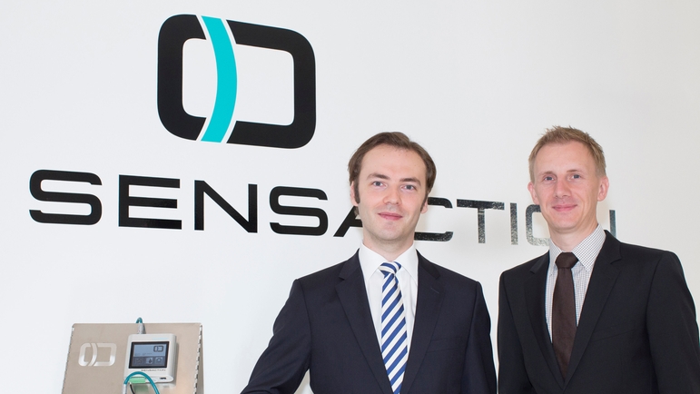 Os diretores executivos da SensAction, Stefan Rothballer (esquerda) e Michael Münch.