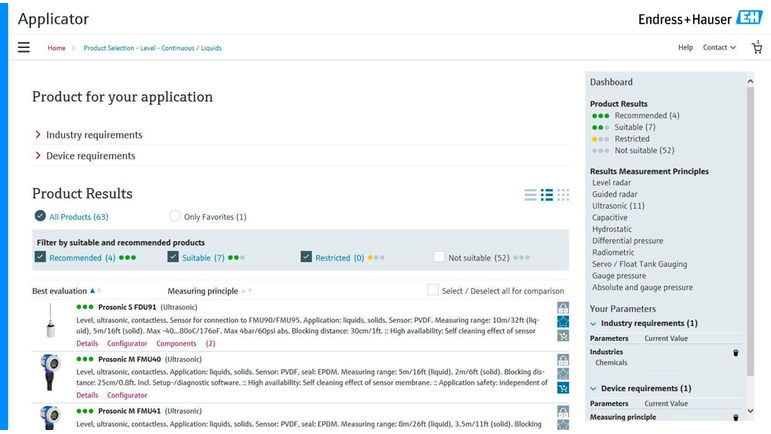 Captura de tela da Applicator para seleção.