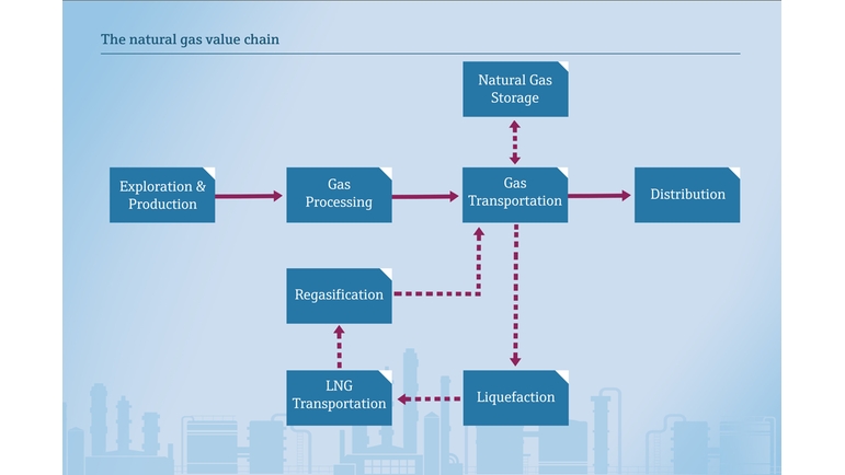 A cadeia de valor do gás natural/gás natural liquefeito