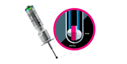 Ilustração do sensor iTHERM TrustSens com elemento de referência integrado