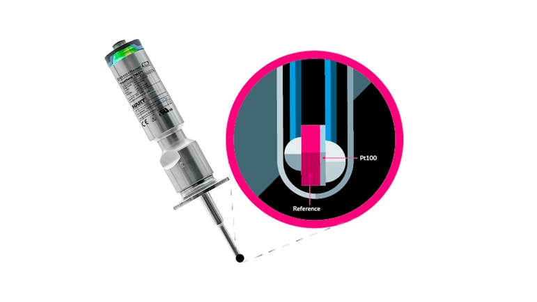 Ilustração do sensor iTHERM TrustSens com elemento de referência integrado
