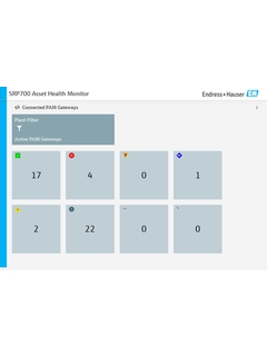O Asset Health Monitor SRP700 oferece uma rápida visão geral do status dos equipamentos da fábrica