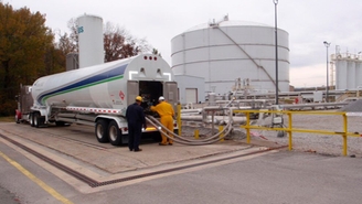 Carregamento de caminhão de GNL com solução da Endress+Hauser