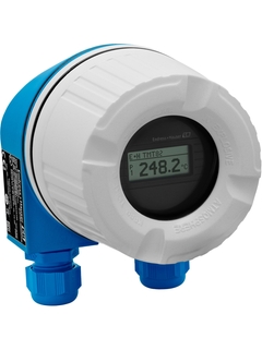 iTEMP TMT82 com invólucro de campo de compartimento duplo com display integrado