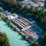 Visão aérea de ARA Worblental, estação de tratamento de efluentes na Suíça