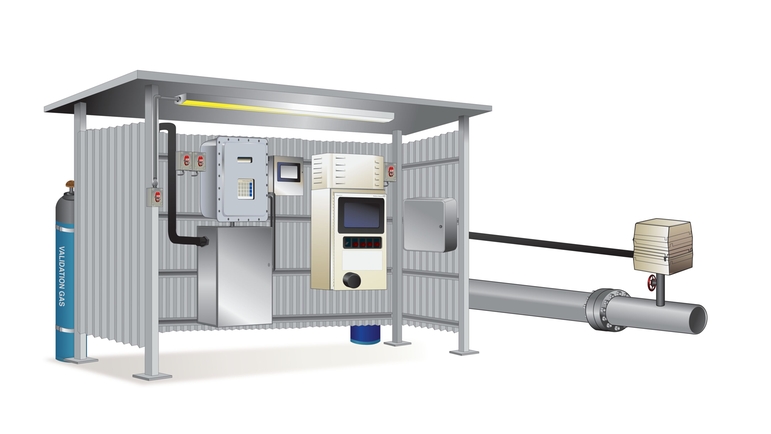 Engenharia de uma estação de análise de gases com analisadores da Endress+Hauser