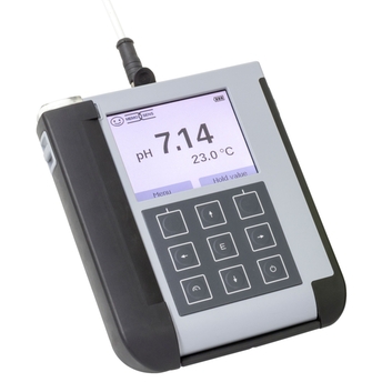 Equipamento portátil robusto para medição de pH / ORP, condutividade, oxigênio e temperatura.