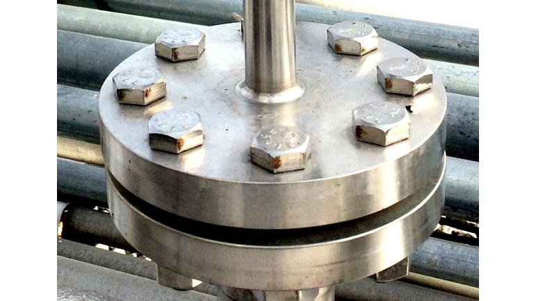 Flange para sonda Raman de GNL