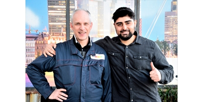 Richard Kooijmans e Hadji Cifci, da AVR Waste, em Rotterdam