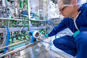 Calibração de fluxo em uma fábrica biofarmacêutica com um equipamento de calibração móvel