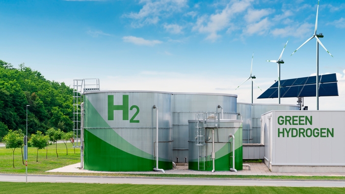 Conceito de fabricação de hidrogênio verde