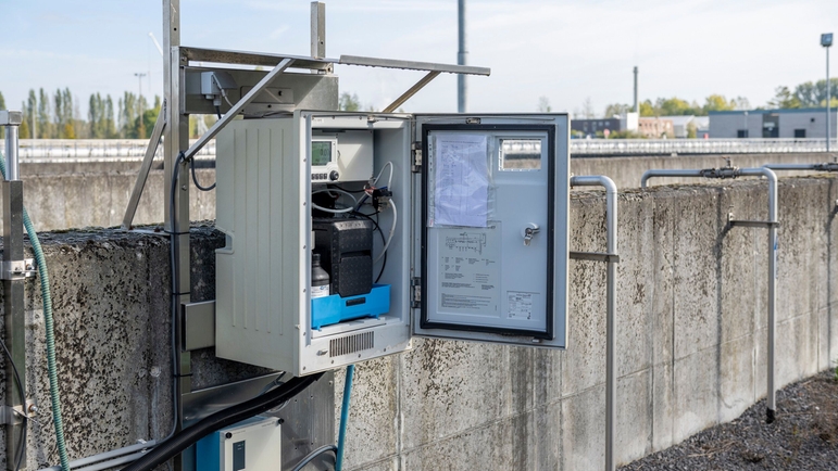 CA80PH no local, na estação de tratamento de águas residuais