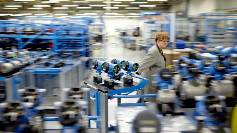 A Endress+Hauser fabrica medidores de vazão eletromagnéticos e outros instrumentos em Cernay, França.